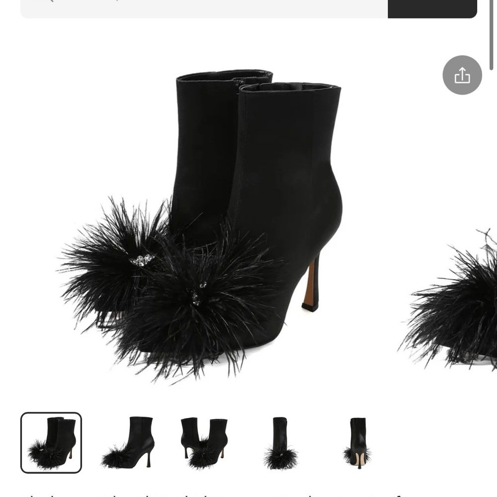 Sam Edelman Ency, Black Satin Heeled Booties with Rhinestone